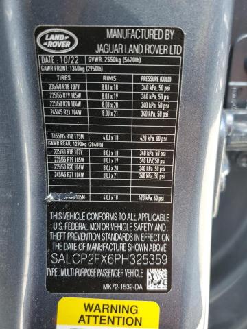2023 LAND ROVER DISCOVERY SALCP2FX6PH325359