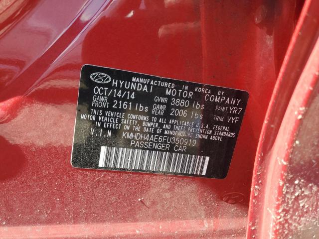 2015 HYUNDAI ELANTRA SE - KMHDH4AE6FU350919