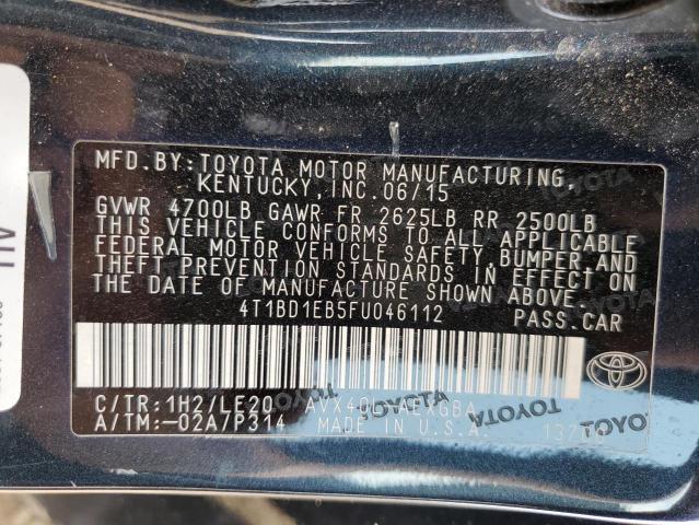 2015 TOYOTA AVALON HYB 4T1BD1EB5FU046112