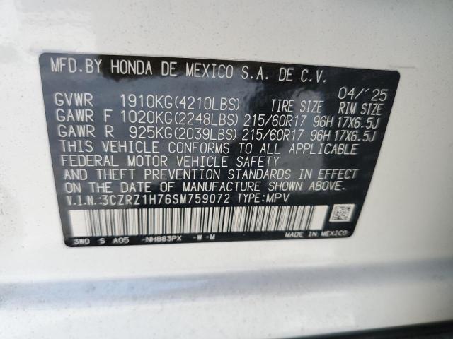 2025 HONDA HR-V EXL 3CZRZ1H76SM759072