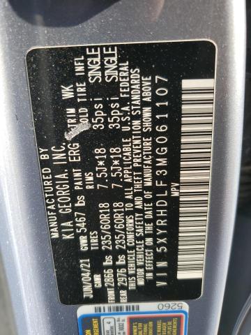 2021 KIA SORENTO EX - 5XYRHDLF3MG061107