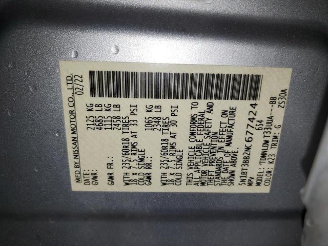 2022 NISSAN ROGUE SV 5N1BT3BB2NC677424