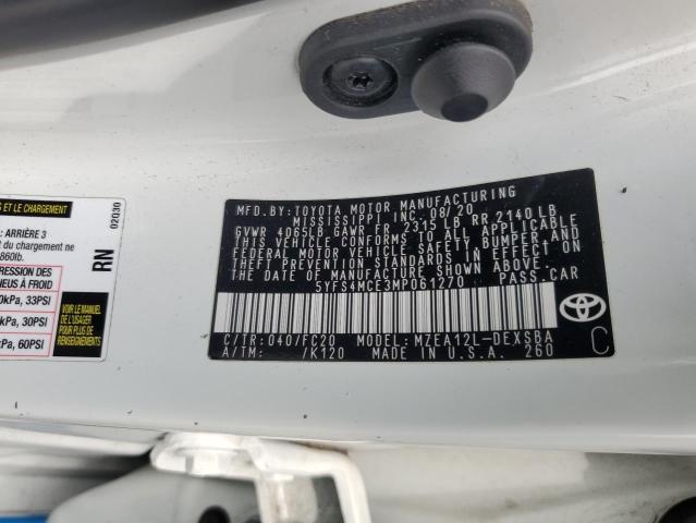 2021 TOYOTA COROLLA SE 5YFS4MCE3MP061270