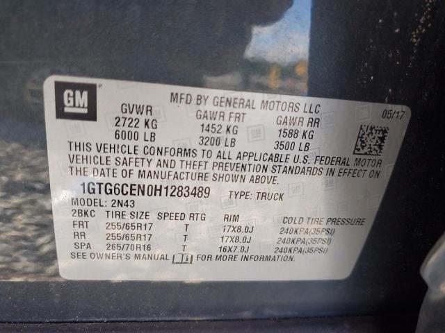 2017 GMC CANYON SLE 1GTG6CEN0H1283489