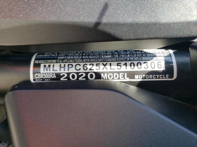 2020 HONDA CBR500 RA MLHPC625XL5100306