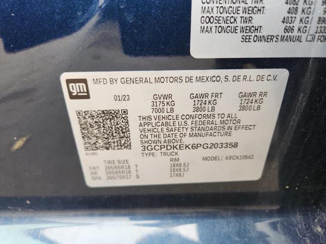 2023 CHEVROLET SILVERADO - 3GCPDKEK6PG203358