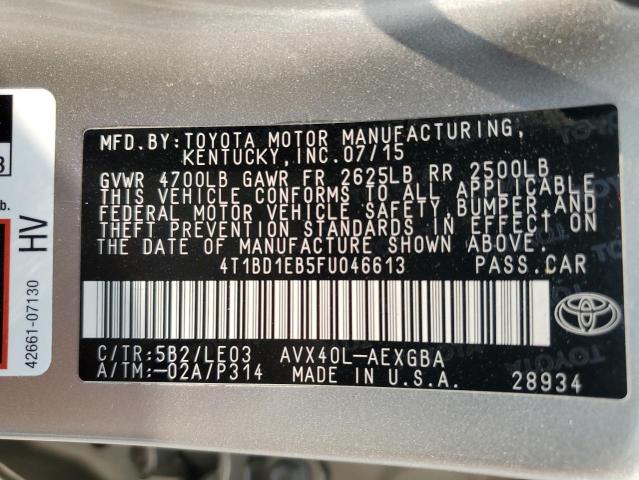 2015 TOYOTA AVALON HYB 4T1BD1EB5FU046613