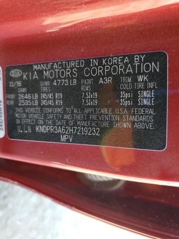 2017 KIA SPORTAGE SX KNDPR3A62H7219232