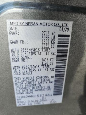 2020 INFINITI QX60 LUXE 5N1DL0MN8LC532481