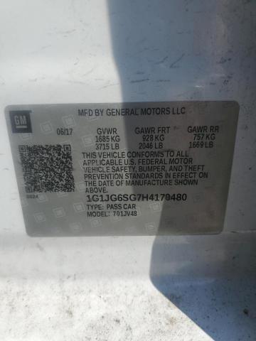2017 CHEVROLET SONIC 1G1JG6SG7H4170480