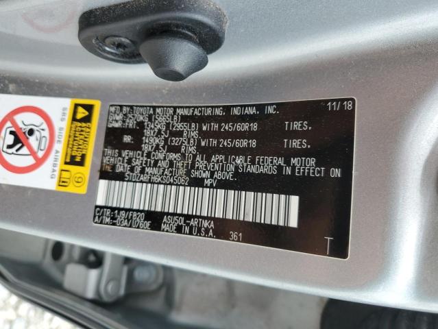 2019 TOYOTA HIGHLANDER 5TDZARFH6KS045062