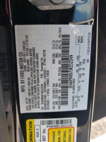 2018 FORD FUSION SE 3FA6P0HD7JR252249