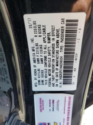 2017 HONDA ACCORD SPORT 1HGCR2F51HA296834