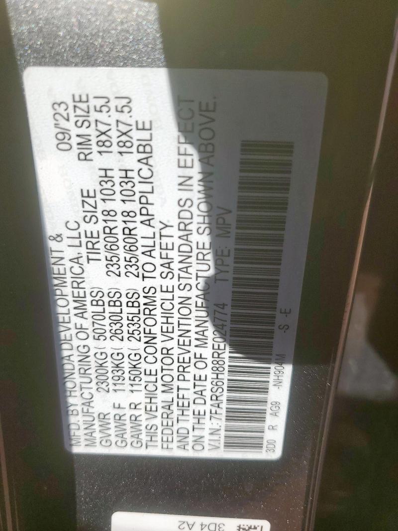 2024 HONDA CR-V SPORT 7FARS6H88RE024774