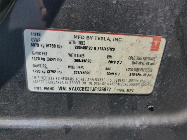 2018 TESLA MODEL X 5YJXCBE21JF136877