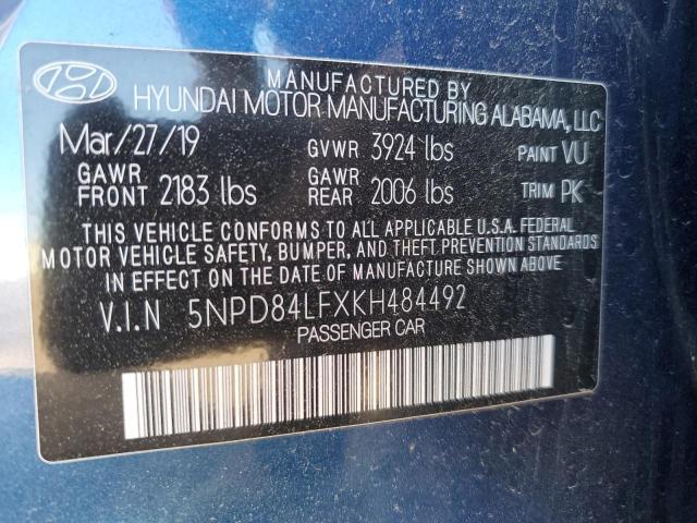 2019 HYUNDAI ELANTRA SE - 5NPD84LFXKH484492