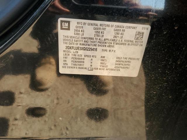 2016 GMC TERRAIN SL 2GKFLUE3XG6229416