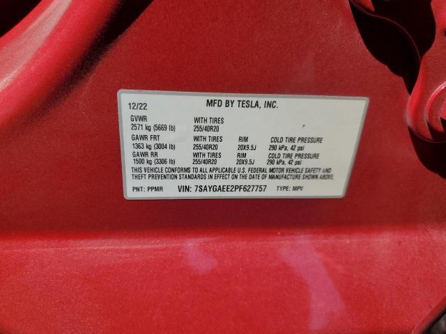 2023 TESLA MODEL Y 7SAYGAEE2PF627757