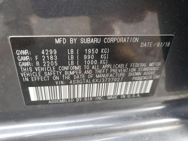 2018 SUBARU IMPREZA SP - 4S3GTAL6XJ3727027