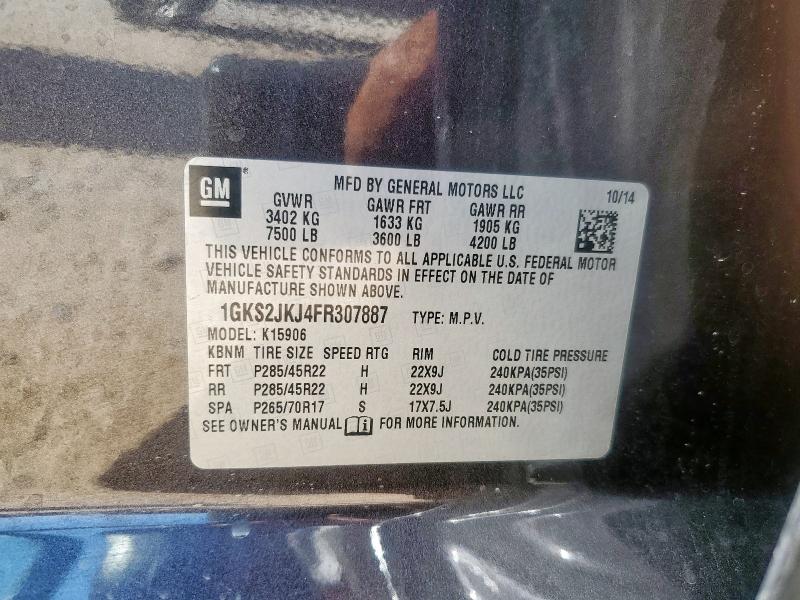 2015 GMC YUKON XL D 1GKS2JKJ4FR307887