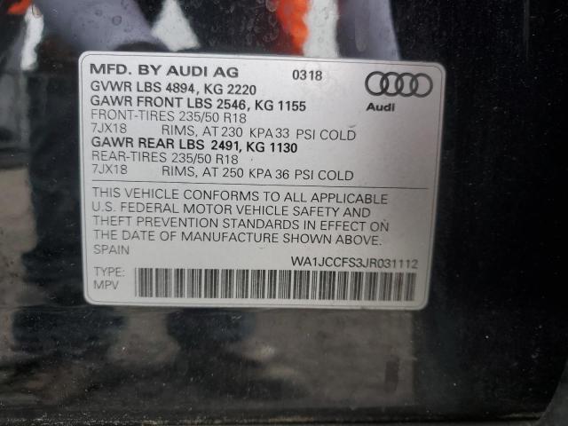 2018 AUDI Q3 PREMIUM PLUS WA1JCCFS3JR031112
