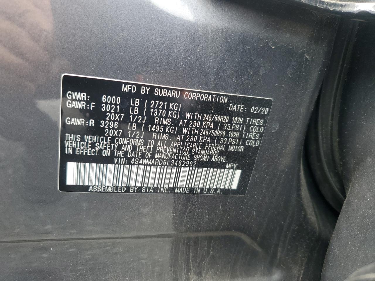 SUBARU ASCENT TOURING