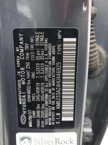 2017 HYUNDAI TUCSON LIM KM8J33A24HU446925