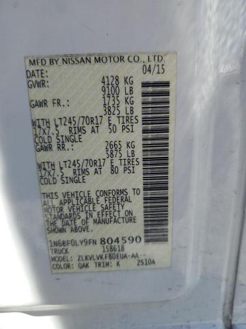 2015 NISSAN NV 2500 #3265551579