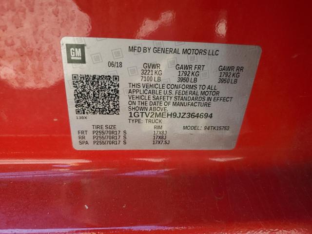 2018 GMC SIERRA K1500 SLE 1GTV2MEH9JZ364694