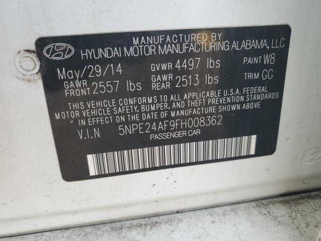 2015 HYUNDAI SONATA SE 5NPE24AF9FH008362