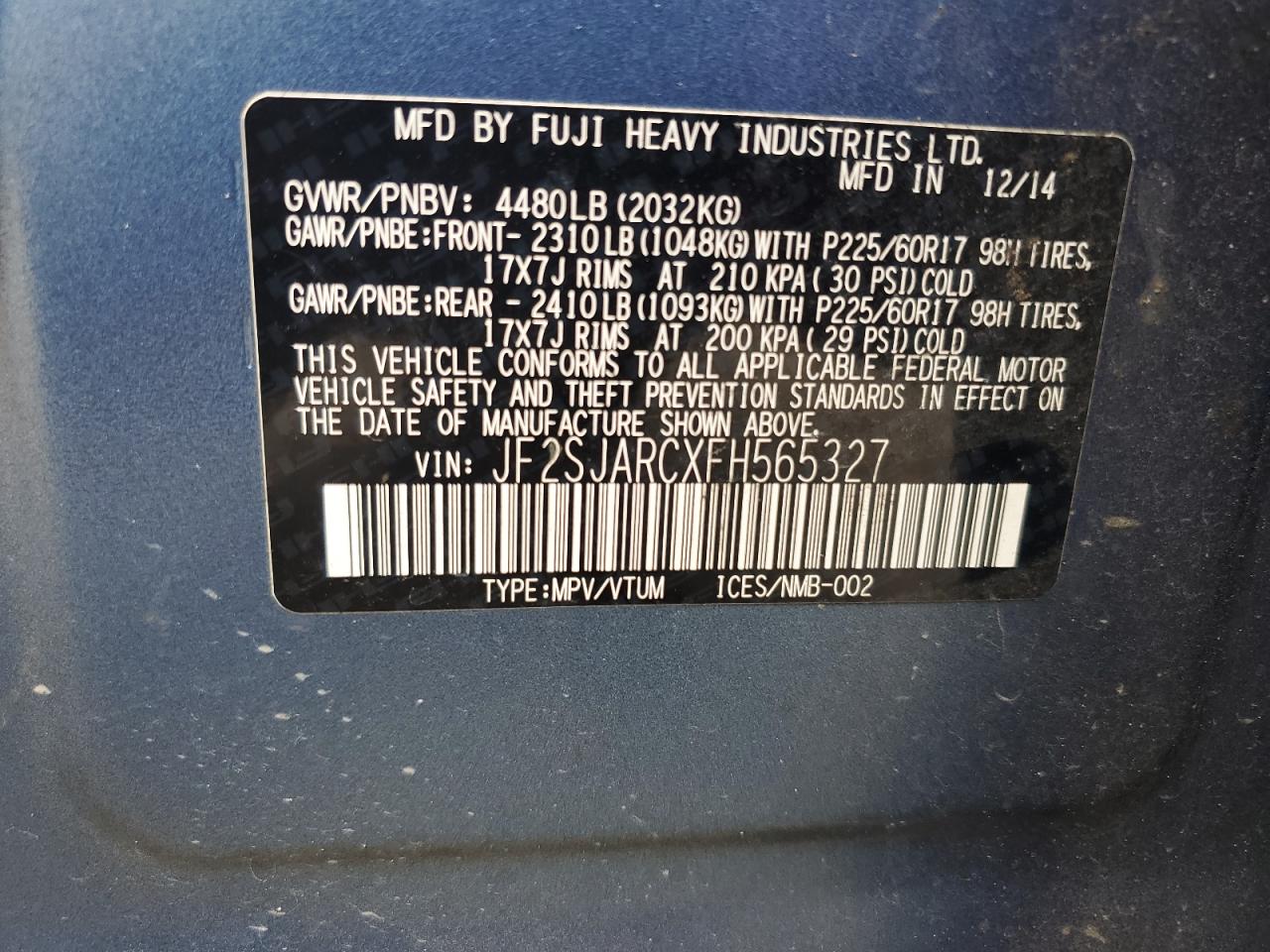 SUBARU FORESTER 2.5I LIMITED