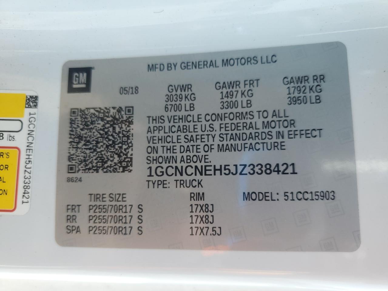 Lot #3283965878 2018 CHEVROLET SILVERADO C1500