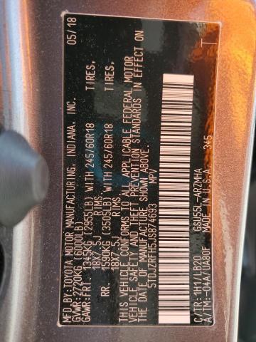 2018 TOYOTA HIGHLANDER SE 5TDJZRFH5JS874693