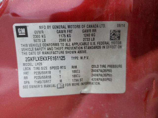 2015 GMC TERRAIN SLT 2GKFLXEKXF6161125