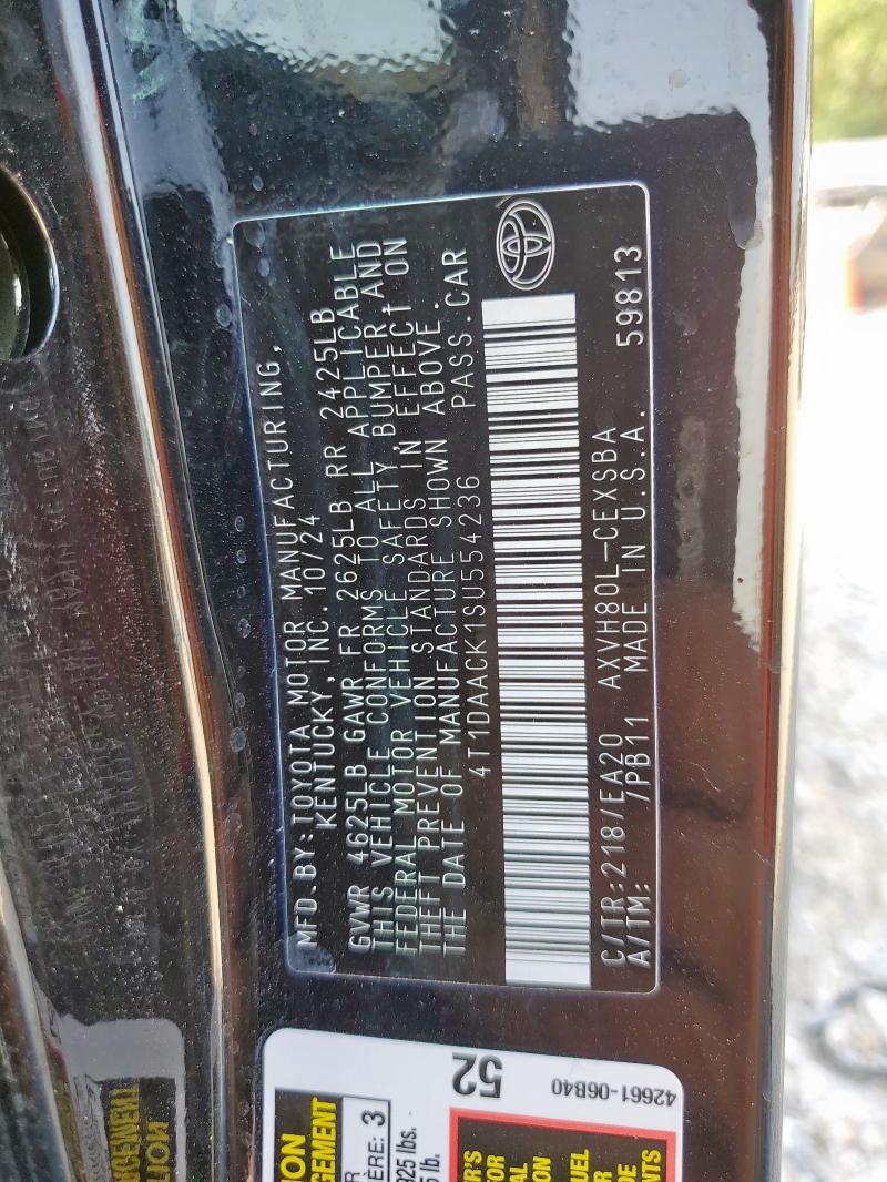 2025 TOYOTA CAMRY XSE 4T1DAACK1SU554236