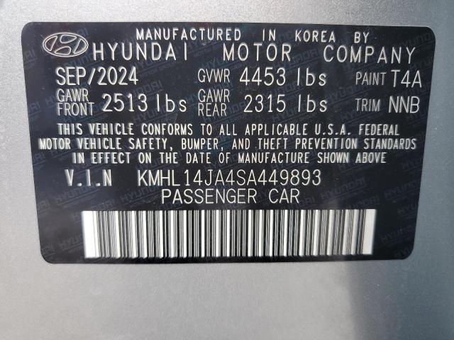 2025 HYUNDAI SONATA SEL KMHL14JA4SA449893