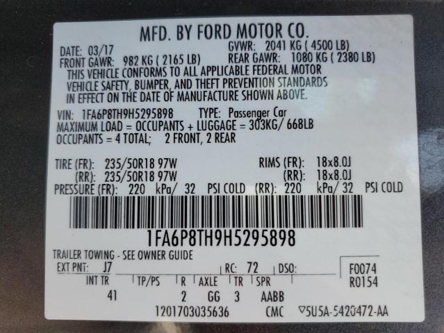 2017 FORD MUSTANG - 1FA6P8TH9H5295898