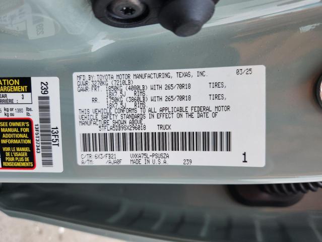 2025 TOYOTA TUNDRA CRE 5TFLA5DB9SX296018
