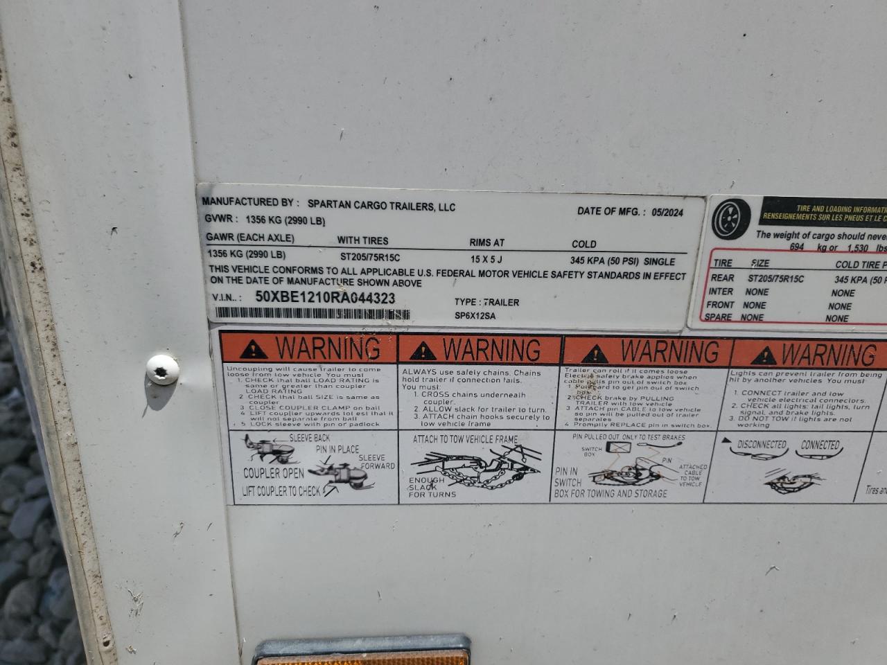 Lot #3215129620 2024 SPARTAN CARGO UNKNOWN