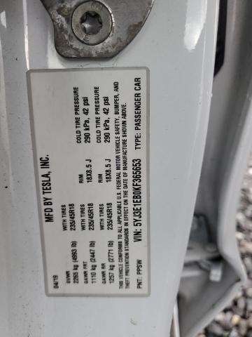 2019 TESLA MODEL 3 5YJ3E1EB0KF365653