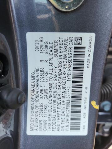 2020 HONDA CIVIC SPOR - 2HGFC2F88LH583882