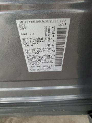 2015 NISSAN PATHFINDER 5N1AR2MM6FC632216