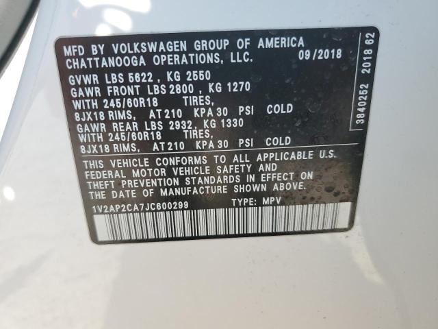 2018 VOLKSWAGEN ATLAS S 1V2AP2CA7JC600299