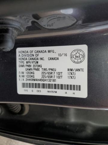 2016 HONDA CR-V SE 2HKRM4H49GH132181