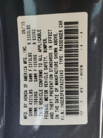 2015 HONDA ACCORD EXL 1HGCR2F81FA225043