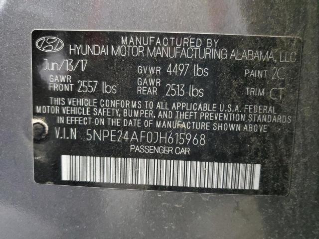 2018 HYUNDAI SONATA SE 5NPE24AF0JH615968