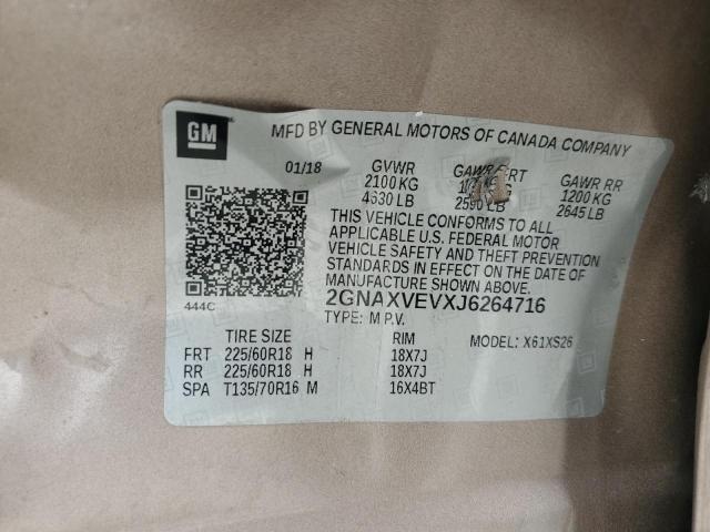 2018 CHEVROLET EQUINOX PREMIER 2GNAXVEVXJ6264716