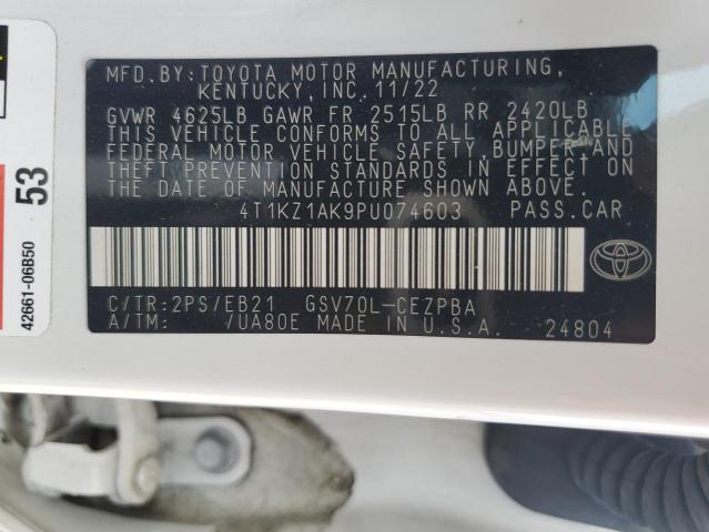 2023 TOYOTA CAMRY TRD 4T1KZ1AK9PU074603