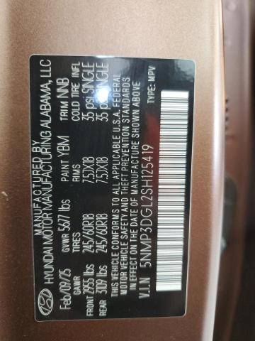 2025 HYUNDAI SANTA FE X 5NMP3DGL2SH125419