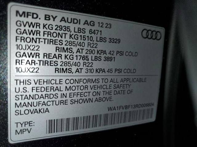 2024 AUDI Q8 PRESTIGE S-LINE WA1FVBF13RD006804